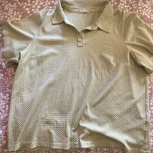 Green Textured Polo Shirt